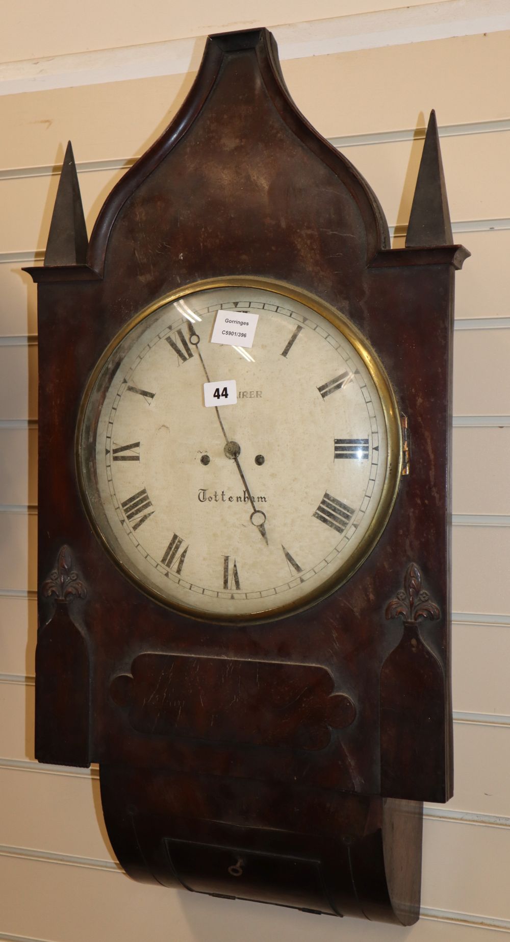 A 19th century wall clock by Jos Fairer, H.80cm
